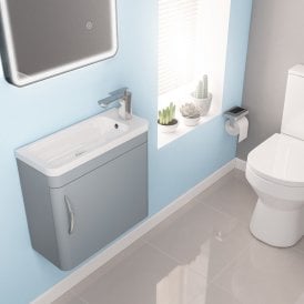 Eastbrook Cavone 50cm Single Door Wall Hung Unit Matt Grey   36.0080