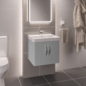Eastbrook Cavone 50cm Wall Hung Door Unit Matt Grey   36.0028