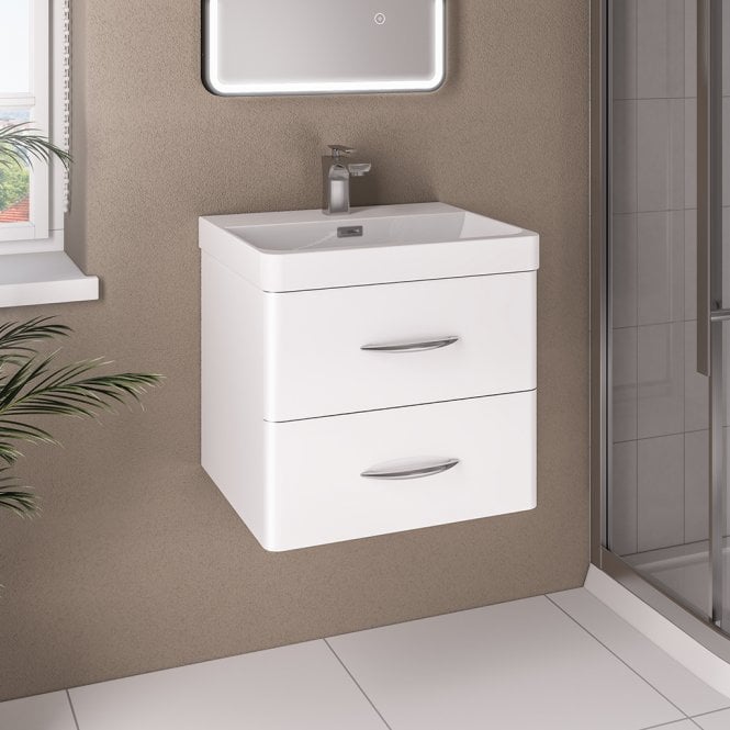 Eastbrook  Cavone 50cm Wall Hung Drawer Unit High Gloss White   36.0029