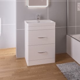 Eastbrook Cavone 60cm Drawer Base Unit High Gloss White   36.0049