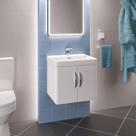 Eastbrook Cavone 60cm Wall Hung Door Unit Matt White   36.0032