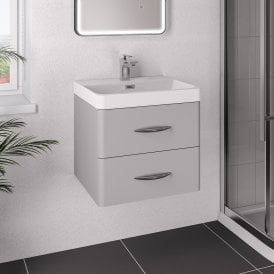 Eastbrook Cavone 60cm Wall Hung Drawer Unit Matt Grey   36.0035