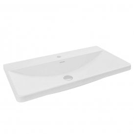 Eastbrook Cavone 80cm Ceramic Cabinet Basin Gloss White   103.003