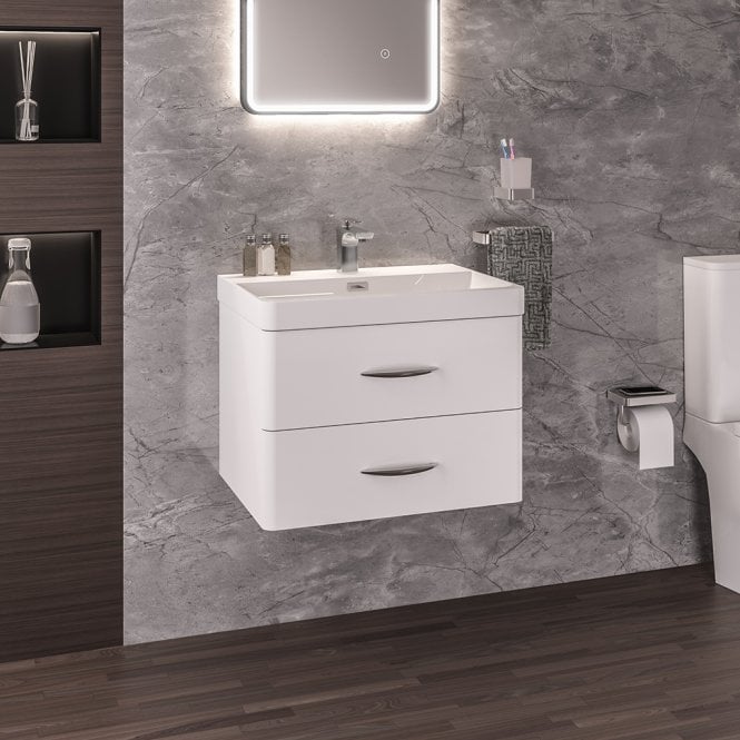 Eastbrook  Cavone 80cm Wall Hung Drawer Unit High Gloss White   36.0039