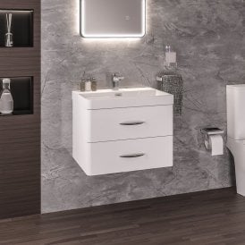 Eastbrook Cavone 80cm Wall Hung Drawer Unit High Gloss White   36.0039