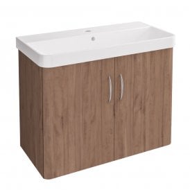 Eastbrook Cavone II 700mm Wall Hung Door Unit Medium Oak   37.2053