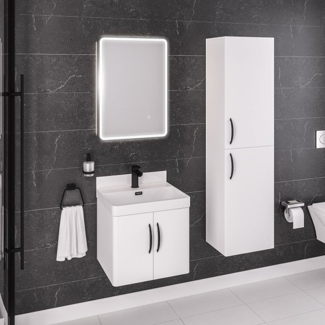 Eastbrook  Cavone Tall Wall Hung Unit High Gloss White   36.3011