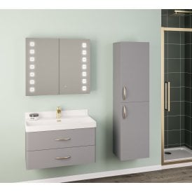 Eastbrook Cavone Tall Wall Hung Unit Matt Grey   36.3012