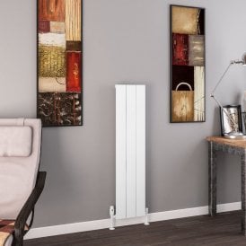 Eastbrook Charlton 1200mm x 280mm Aluminium Radiator Matt White   89.0925