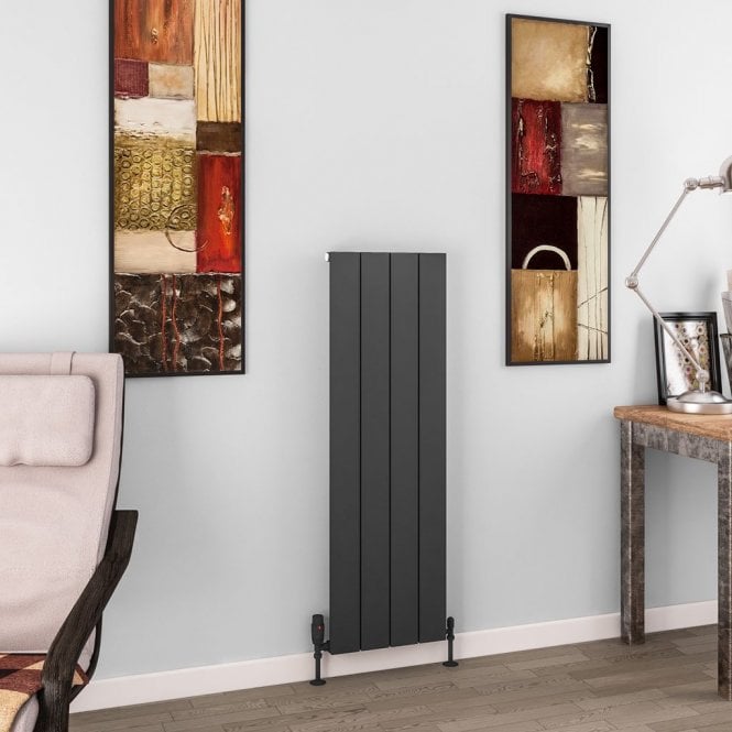 Eastbrook  Charlton 1200mm x 375mm Aluminium Radiator Matt Anthracite   89.0959