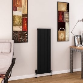 Eastbrook Charlton 1200mm x 375mm Aluminium Radiator Matt Black   89.0980
