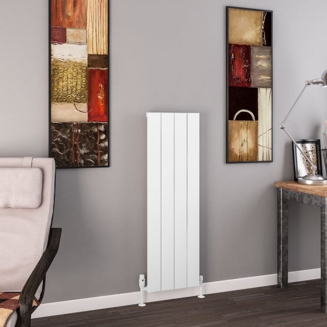 Eastbrook  Charlton 1200mm x 375mm Aluminium Radiator Matt White   89.0926