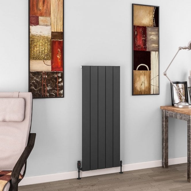 Eastbrook  Charlton 1200mm x 470mm Aluminium Radiator Matt Anthracite   89.0960