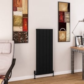 Eastbrook Charlton 1200mm x 470mm Aluminium Radiator Matt Black   89.0981