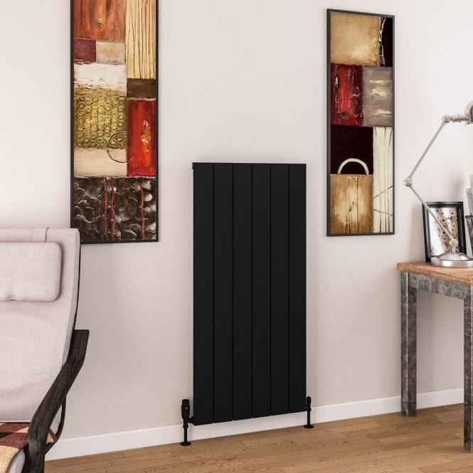 Eastbrook  Charlton 1200mm x 565mm Aluminium Radiator Matt Black   89.0982