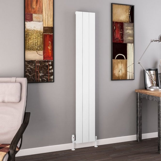 Eastbrook  Charlton 1800mm x 280mm Aluminium Radiator Matt White   89.0128
