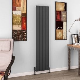 Eastbrook Charlton 1800mm x 375mm Aluminium Radiator Matt Anthracite   89.0131