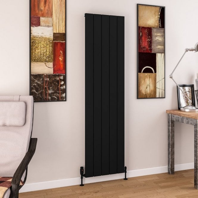 Eastbrook  Charlton 1800mm x 470mm Aluminium Radiator Matt Black   89.0765