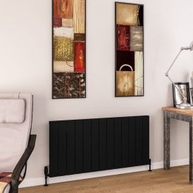 Eastbrook Charlton 600mm x 1230mm Aluminium Radiator Matt Black   89.0757