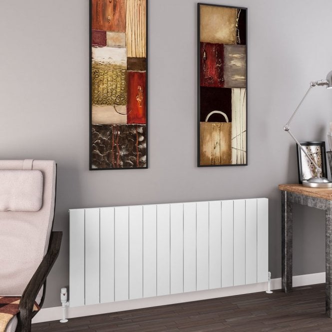 Eastbrook  Charlton 600mm x 1420mm Aluminium Radiator Matt White   89.0929