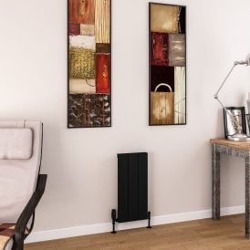 Eastbrook Charlton 600mm x 280mm Aluminium Radiator Matt Black   89.0762