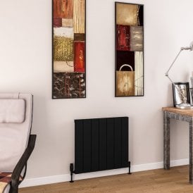 Eastbrook Charlton 600mm x 660mm Aluminium Radiator Matt Black   89.0754
