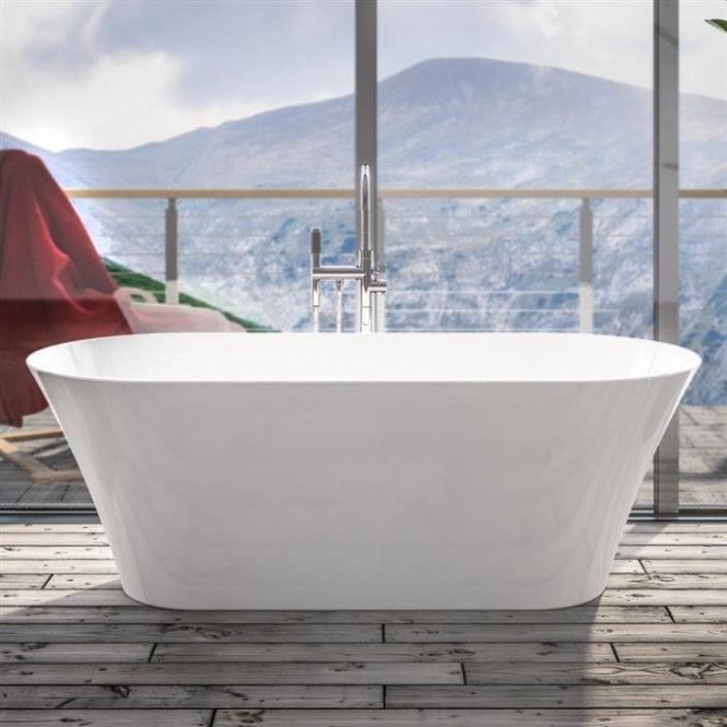 Eastbrook  Charlton White Freestanding Bath 1650mm x 740 x 565mm Inc Waste Gloss White   33.0007