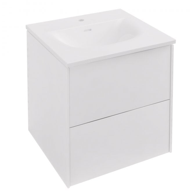 Eastbrook  Chedworth 50cm Wall Hung Unit 2 Drawer High Gloss White   72.0018