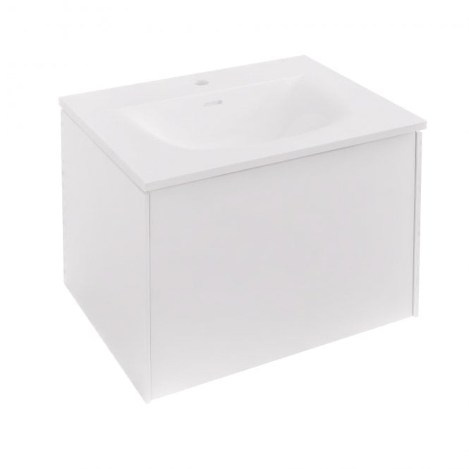 Eastbrook  Chedworth 60cm Wall Hung Unit 1 Drawer High Gloss White   72.0021