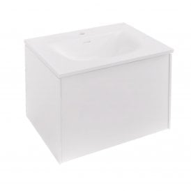 Eastbrook Chedworth 60cm Wall Hung Unit 1 Drawer High Gloss White   72.0021