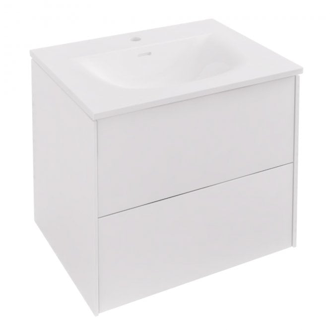 Eastbrook  Chedworth 60cm Wall Hung Unit 2 Drawer High Gloss White   72.0019