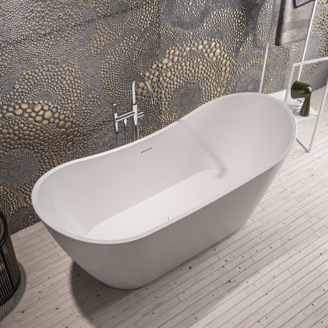 Eastbrook  Chislehurst White Freestanding Slipper Bath 1700mm x 790mm x 730mm Inc Waste   33.0009