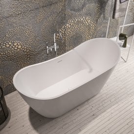 Eastbrook Chislehurst White Freestanding Slipper Bath 1700mm x 790mm x 730mm Inc Waste   33.0009