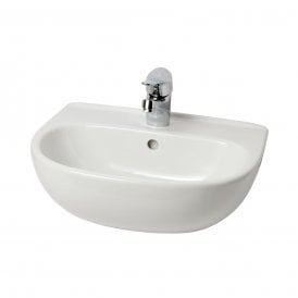Eastbrook Cloakroom Basin 457mm x 358mm 1 Tap Hole White   56.0051