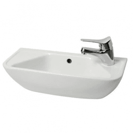 Eastbrook Cloakroom Basin 509mm x 240mm 2 Tap Hole White   56.0054