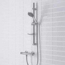 Eastbrook Contemporary Shower Riser Set With Bar Valve Chrome   93.0116