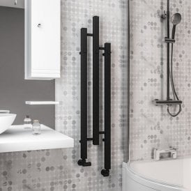 Eastbrook Conwy 1200mm x 260mm Radiator Matt Black   41.0713