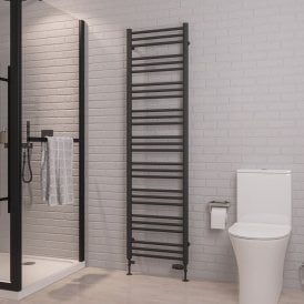 Eastbrook Corinium Round 1800mm x 500mm Towel Rail Matt Anthracite   89.1558