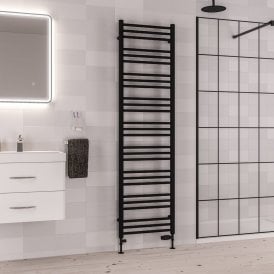 Eastbrook Corinium Round 1800mm x 500mm Towel Rail Matt Black   89.1564