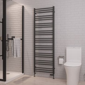 Eastbrook Corinium Round 1800mm x 600mm Towel Rail Matt Anthracite   89.1559