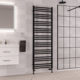 Eastbrook Corinium Round 1800mm x 600mm Towel Rail Matt Black   89.1565