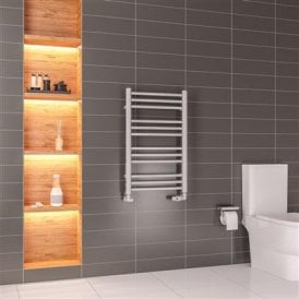 Eastbrook Corinium Round 800mm x 500mm Towel Rail Matt Grey   89.1548