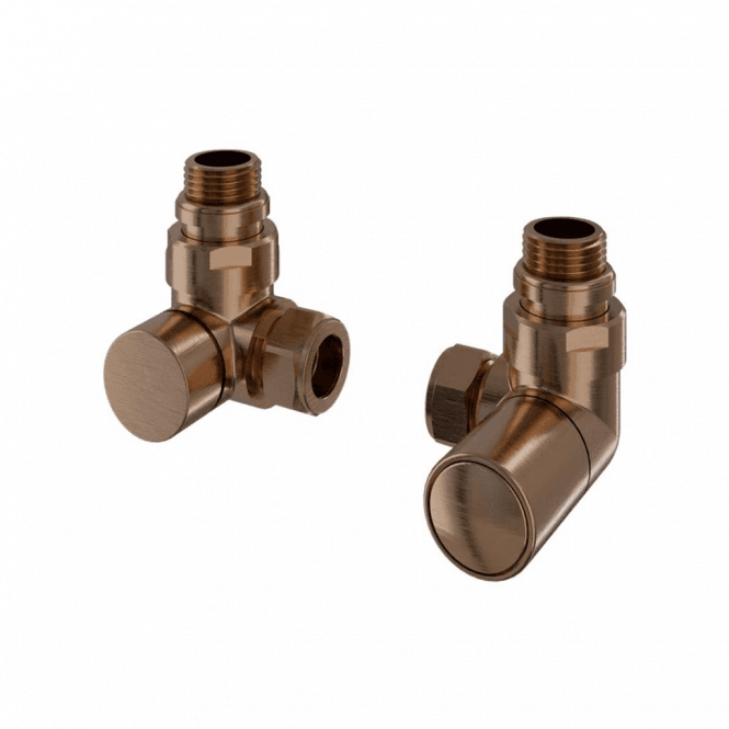 Eastbrook  Corner Radiator Valve (Pair) Brushed Bronze 12.083