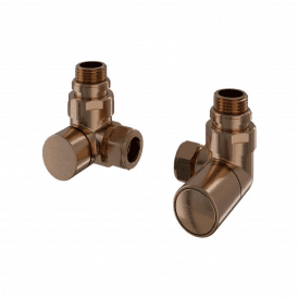 Eastbrook Corner Radiator Valve (Pair) Brushed Bronze 12.083