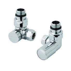 Eastbrook Corner Radiator Valves (Pair) Chrome   41.3006