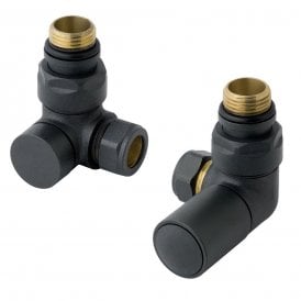 Eastbrook Corner Radiator Valves (Pair) Matt Anthracite   41.3018