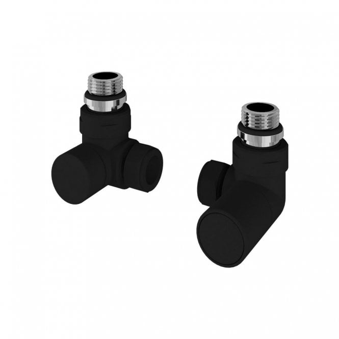 Eastbrook  Corner Radiator Valves Pair Matt Black   54.0051