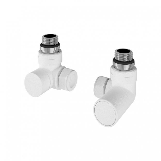 Eastbrook  Corner Radiator Valves Pair Matt White   54.0049
