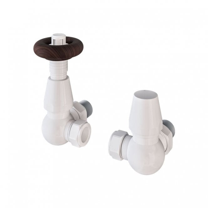 Eastbrook  Corner Traditional TRV & Lockshield 15mm Gloss White   54.0035