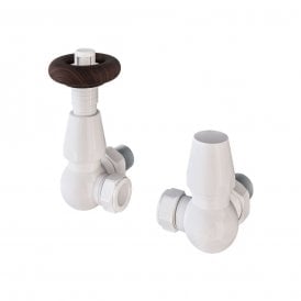 Eastbrook Corner Traditional TRV & Lockshield 15mm Gloss White   54.0035